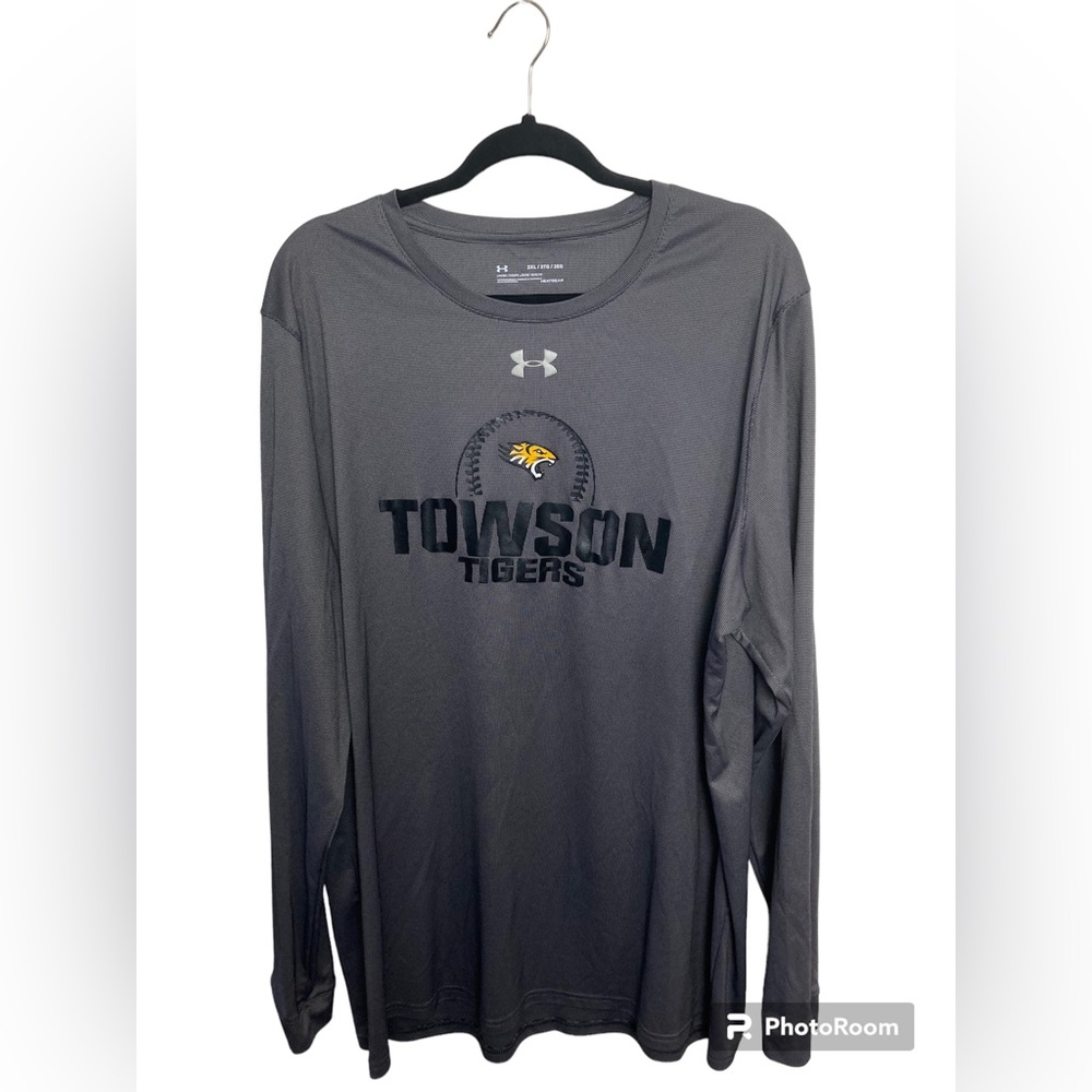 Towson University Baseball gray long sleeve active tee. XXL